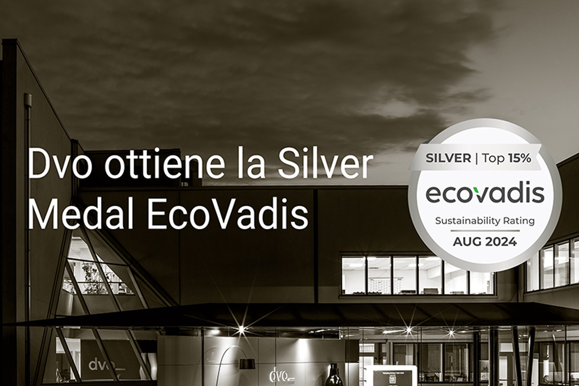 DVO ottiene la Silver Medal Ecovadis